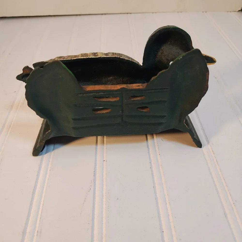 Vintage Wright Studios Cast Iron Mallard Duck Napkin & Letter Holder Home Decor